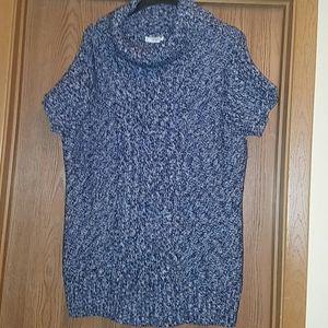 Dressbarn short sleeve cowl neck tunic sweater